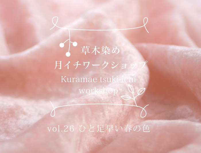 3/8　蔵前 草木染めワークショップ 〜桜染め〜